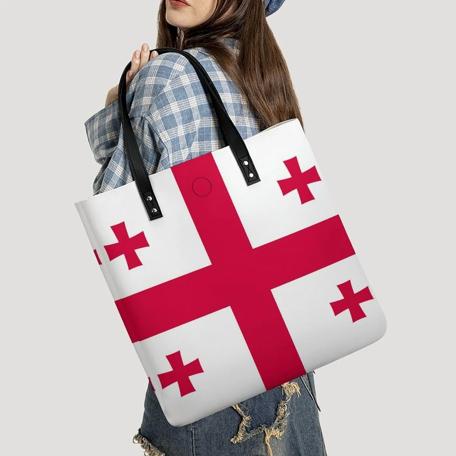 Stylish Hungary Flag Women's Tote Bag Spacious Leather Purse Ideal for Work and Leisure