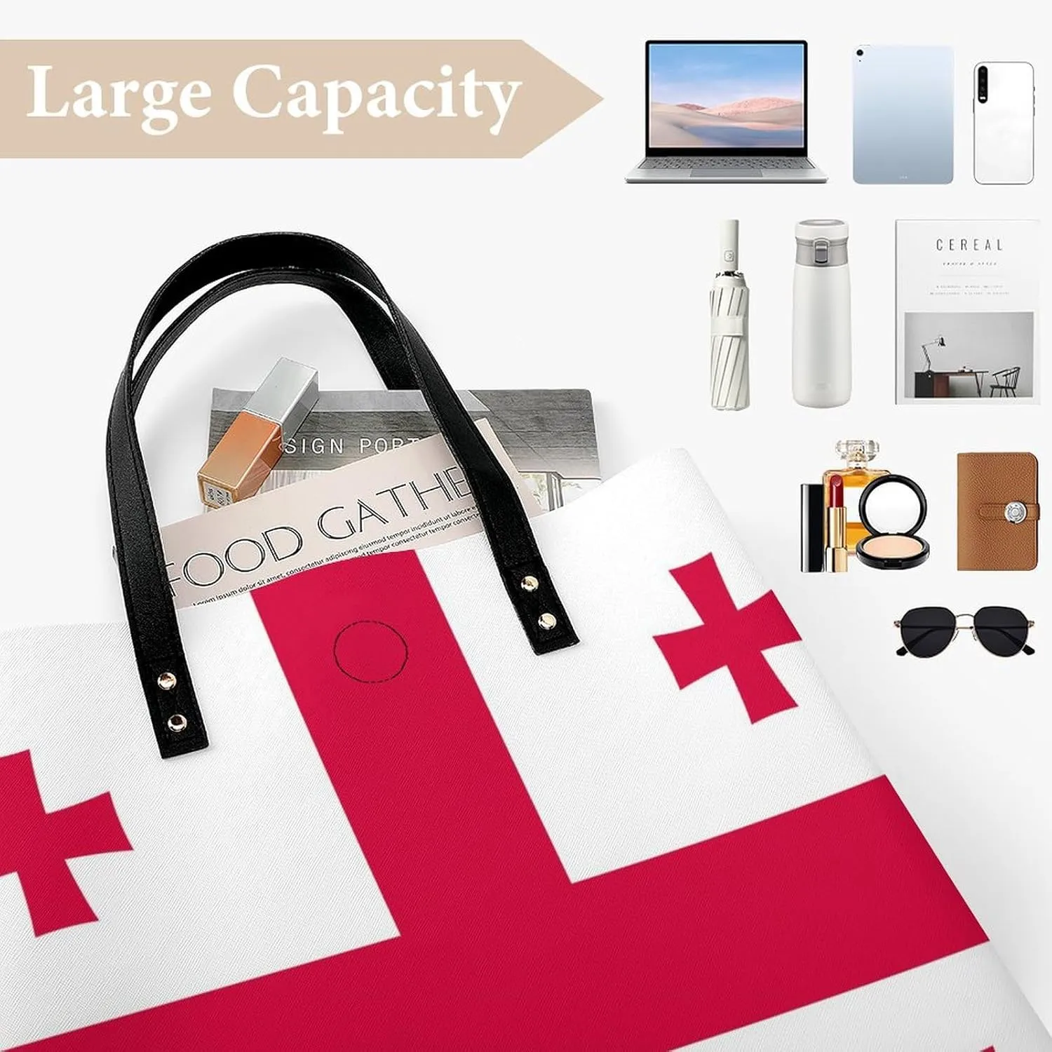 Stylish Hungary Flag Women's Tote Bag Spacious Leather Purse Ideal for Work and Leisure