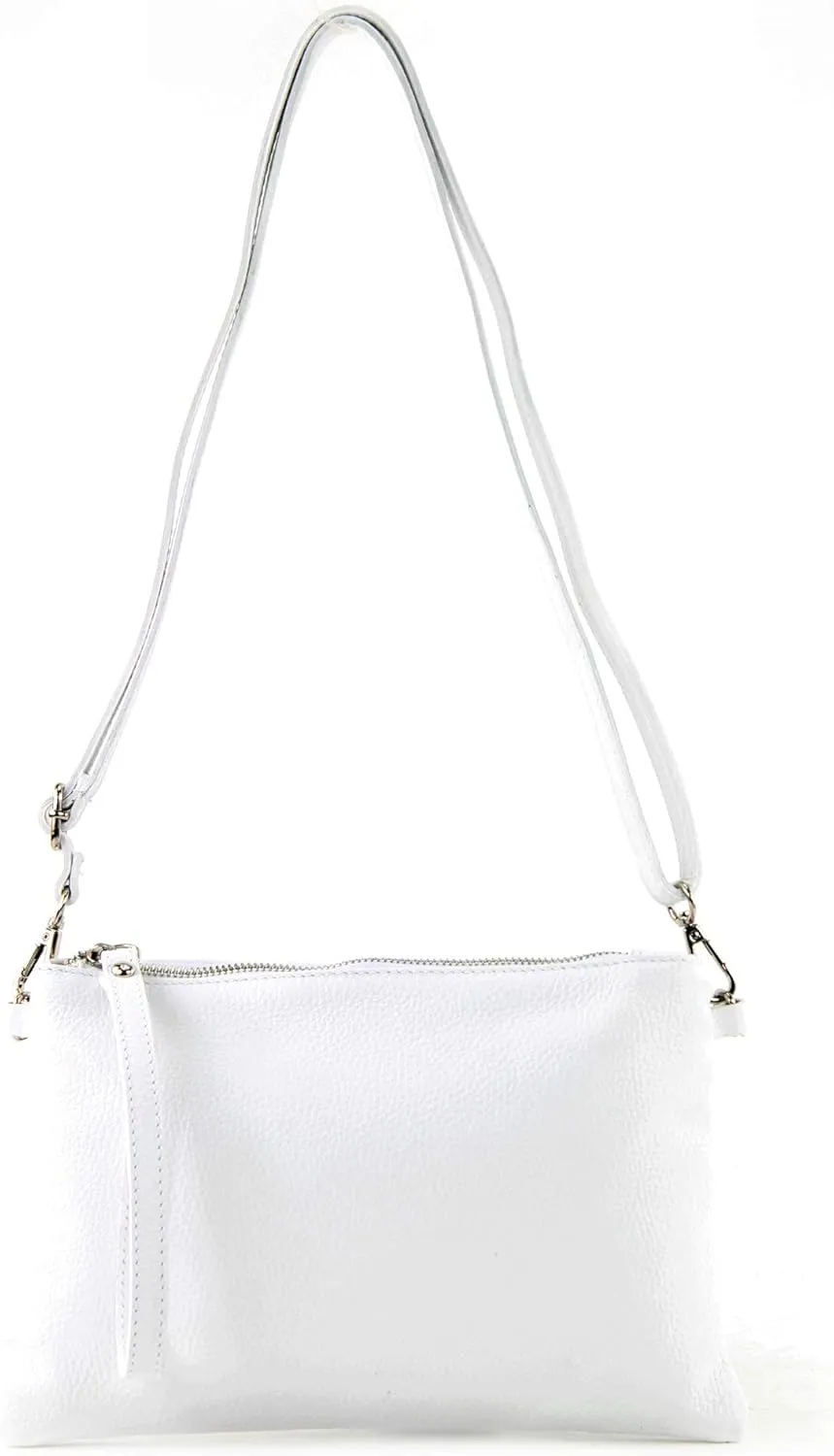 T186 - Italian clutch shoulder bag leather medium