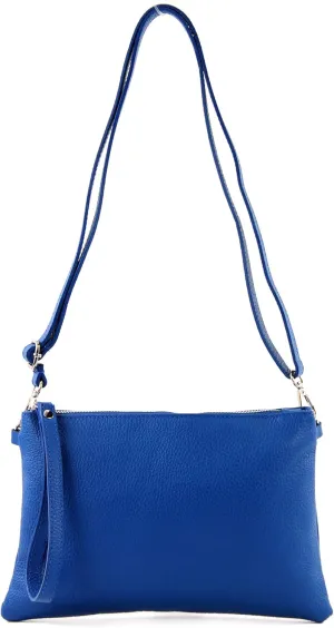 T186 - Italian clutch shoulder bag leather medium
