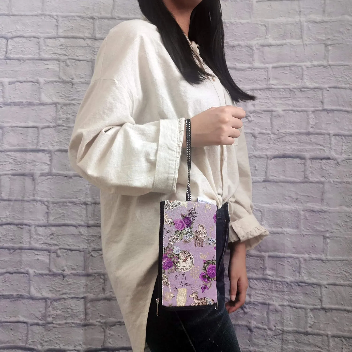 Tainada Women Phone Wristlet Clutch Dual Zippered Wallet Purse Pouch Bag for iPhone 15 Pro Max, 15 Plus, Samsung S23 