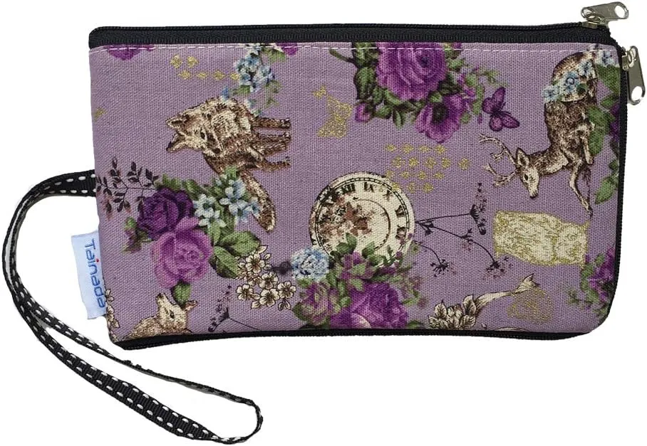 Tainada Women Phone Wristlet Clutch Dual Zippered Wallet Purse Pouch Bag for iPhone 15 Pro Max, 15 Plus, Samsung S23 