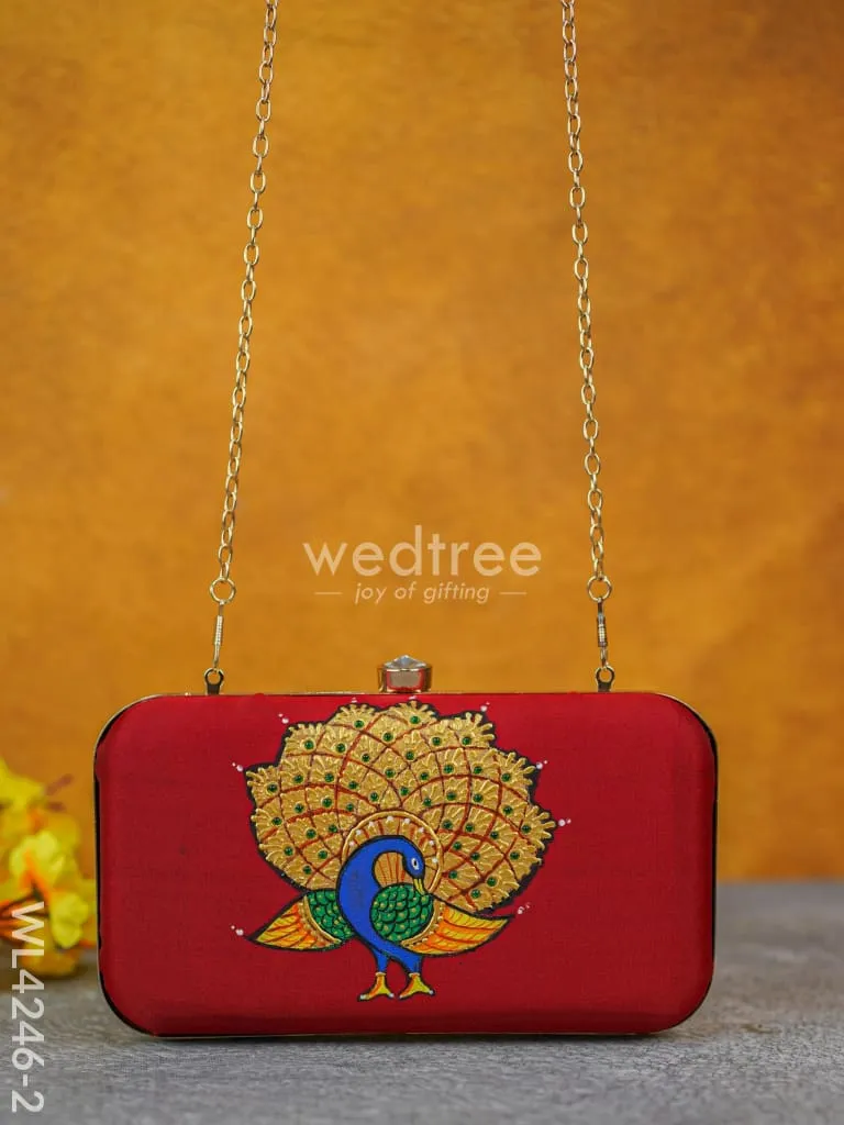 Tanjore Painted Sling Clutch - WL4246