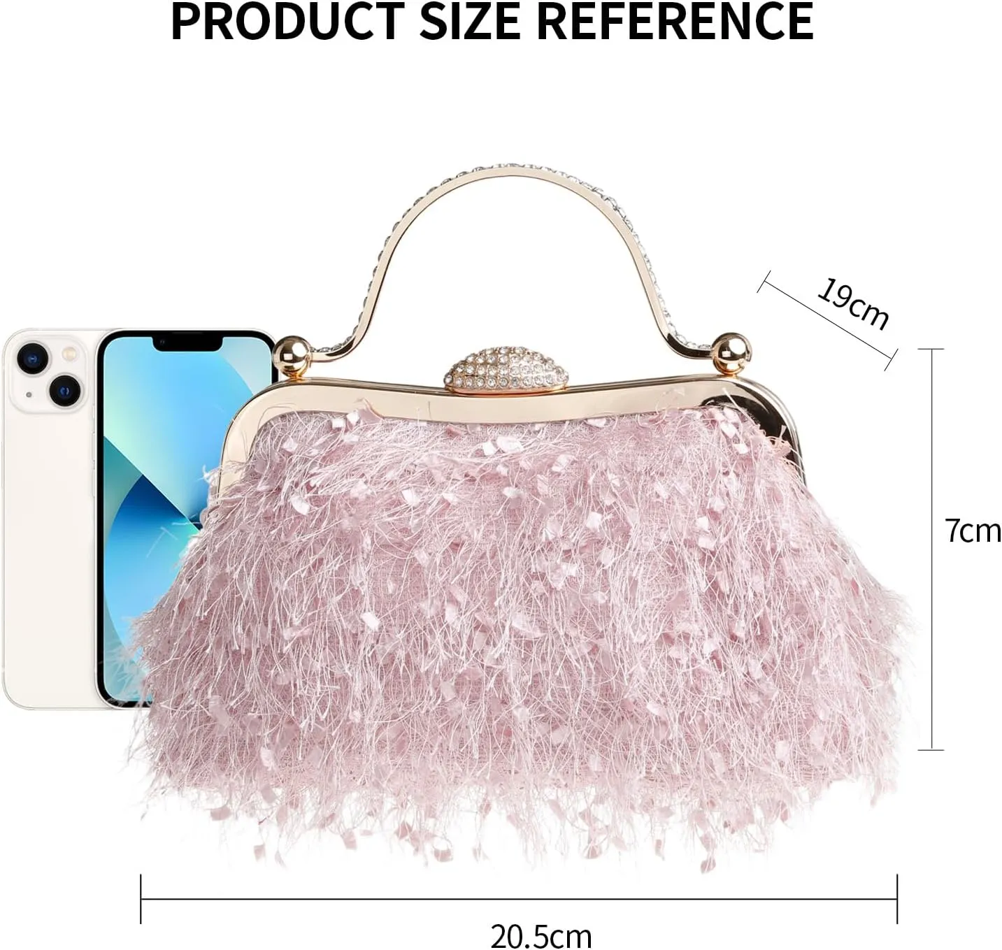 Tassel Women's Evening Handbag Cocktail Prom Formal Clutch Purse Feather Elegant Shoulder Bag for Wedding Banquet