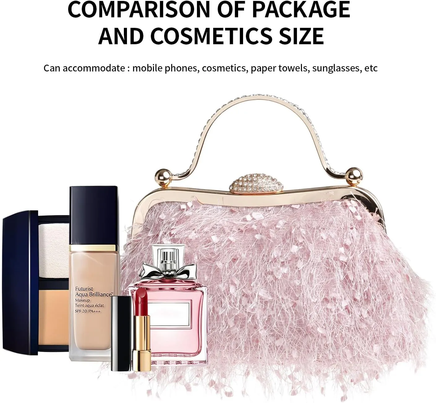 Tassel Women's Evening Handbag Cocktail Prom Formal Clutch Purse Feather Elegant Shoulder Bag for Wedding Banquet