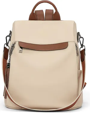 Telena Backpack Purse for Women, PU Leather Anti Theft Travel Purse Shoulder Bags with Tassel