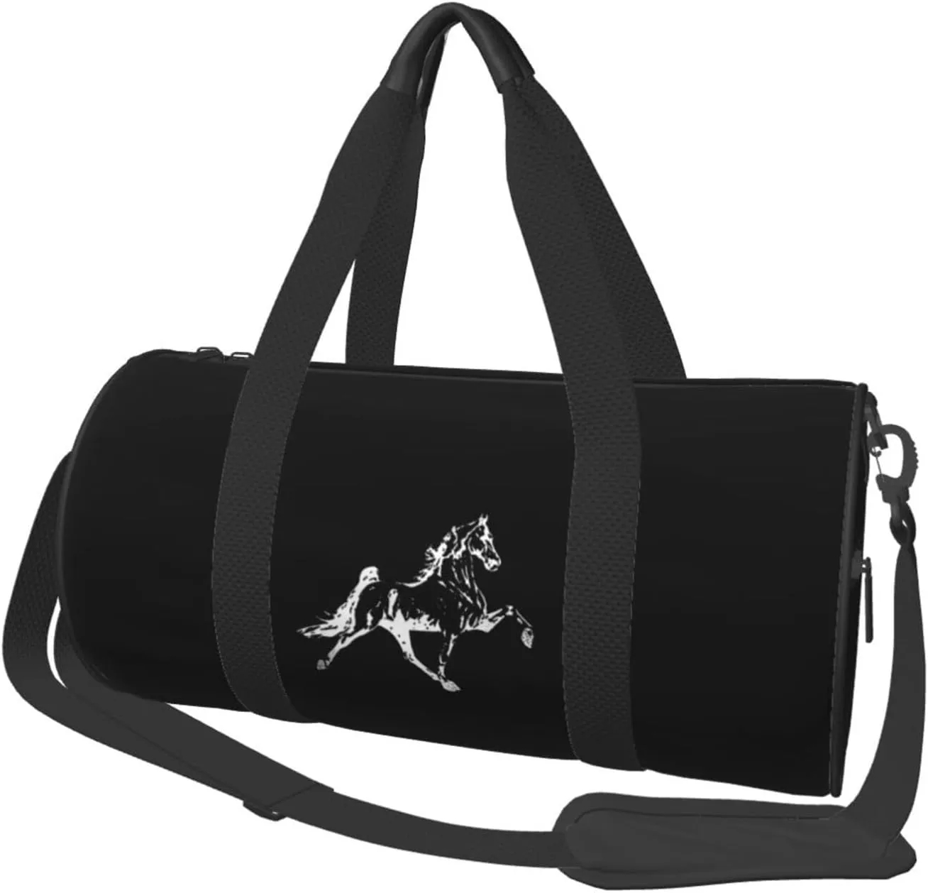 Tennessee Walking Horse Convertible Garment Bag with Shoulder Strap, Carry on Garment Duffel Bag for Men Women - Rolling Foldable for Travel Luggage Bags (Black)