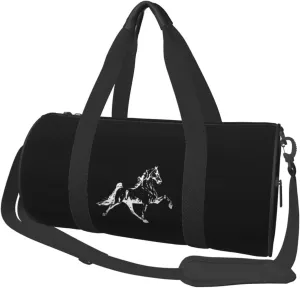 Tennessee Walking Horse Convertible Garment Bag with Shoulder Strap, Carry on Garment Duffel Bag for Men Women - Rolling Foldable for Travel Luggage Bags (Black)