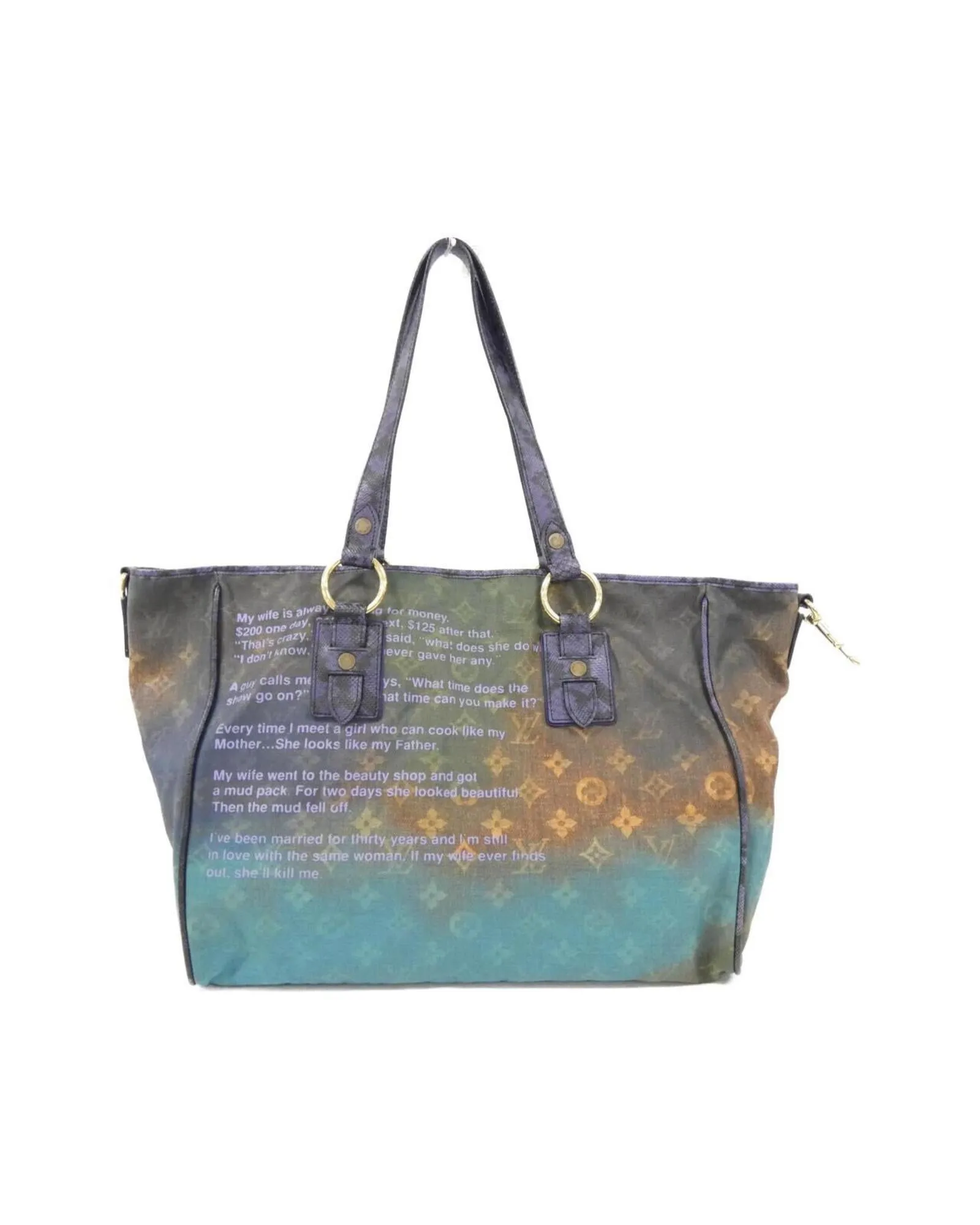 Text Print Tote Bag