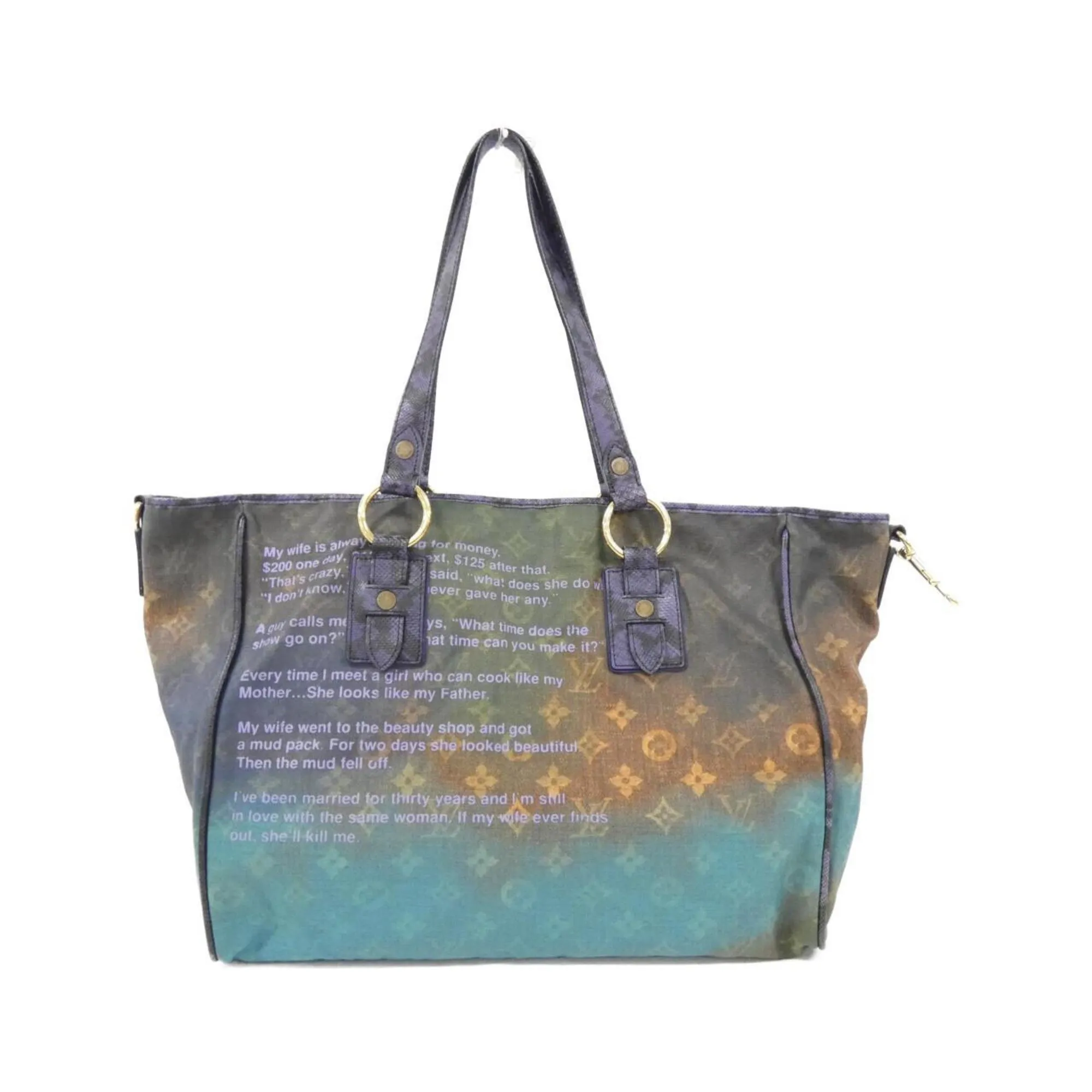 Text Print Tote Bag