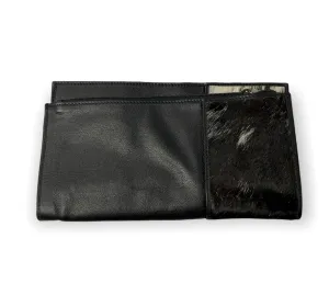 The Design Edge Sofia Foldover Cowhide Clutch Tan Leather - Renovation Sale