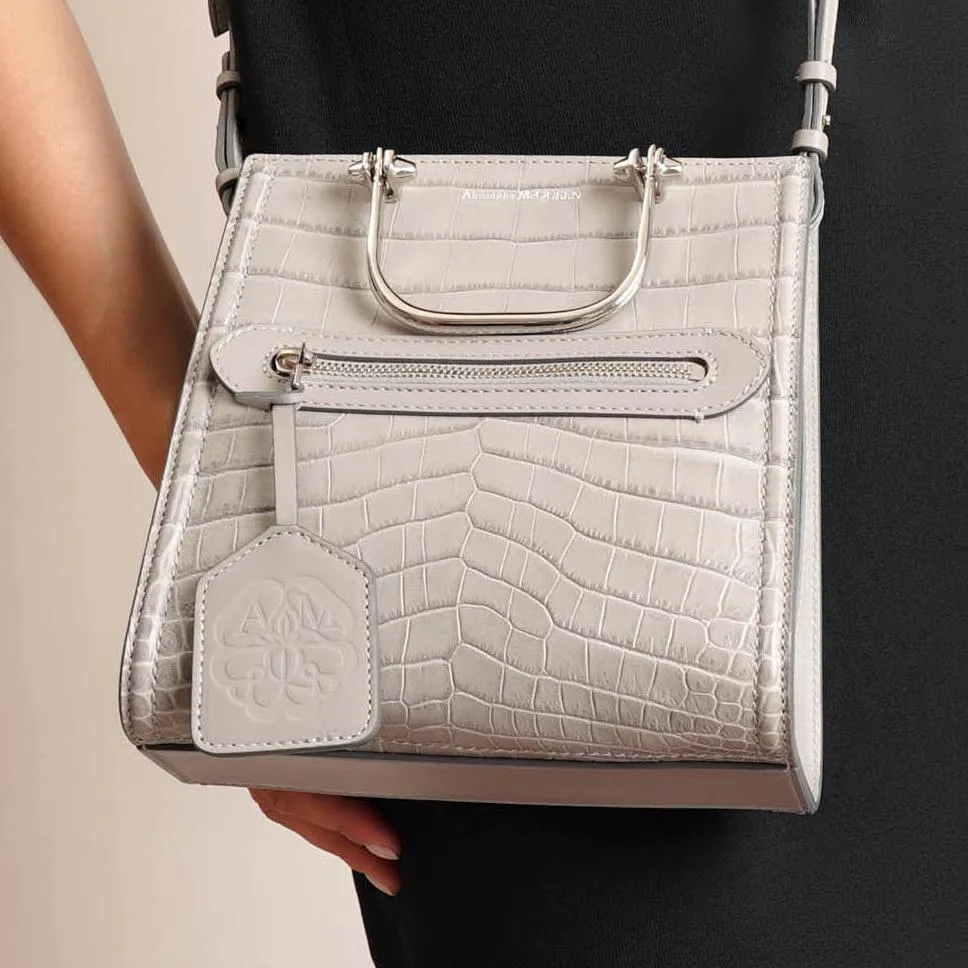 The Short Story grey embossed bag