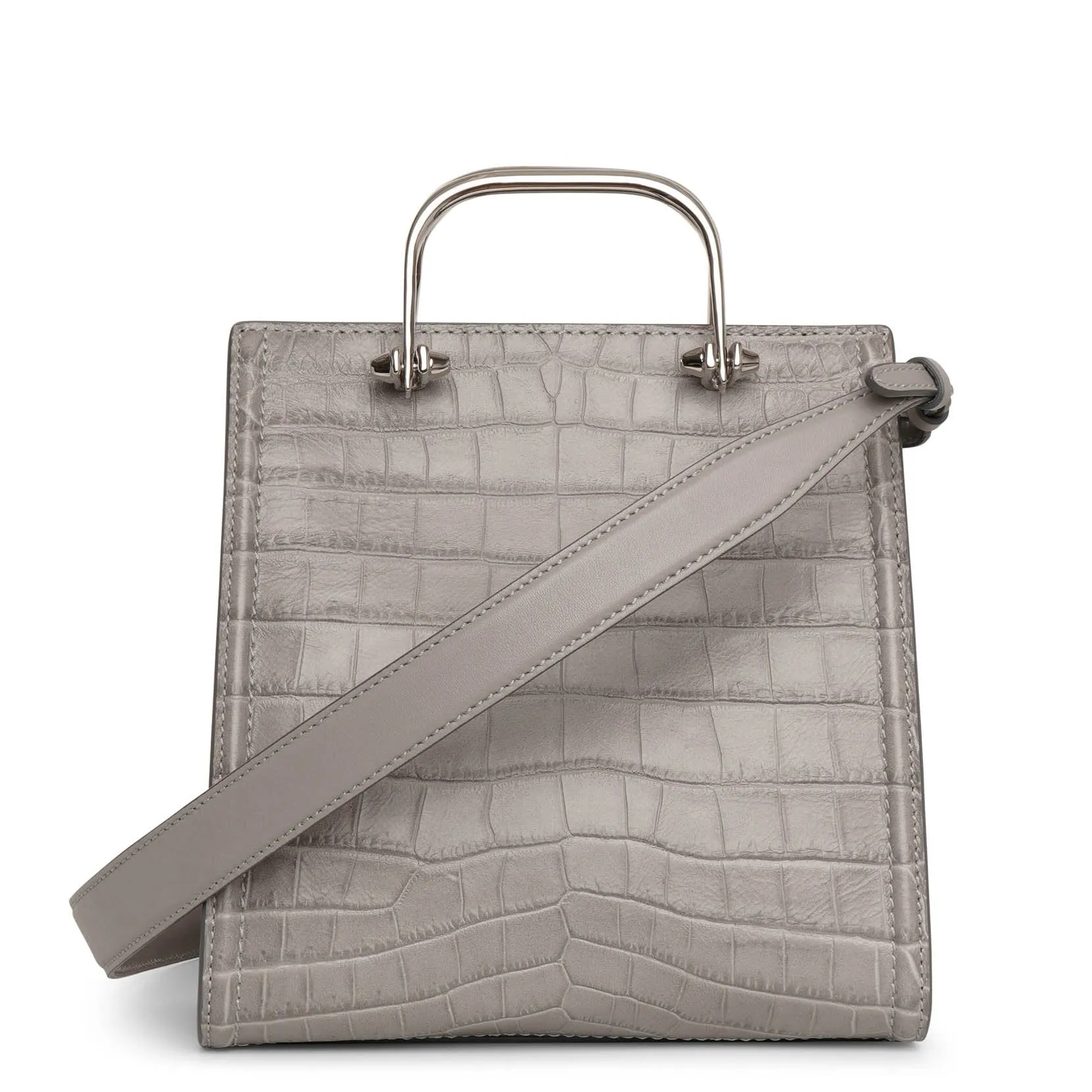 The Short Story grey embossed bag