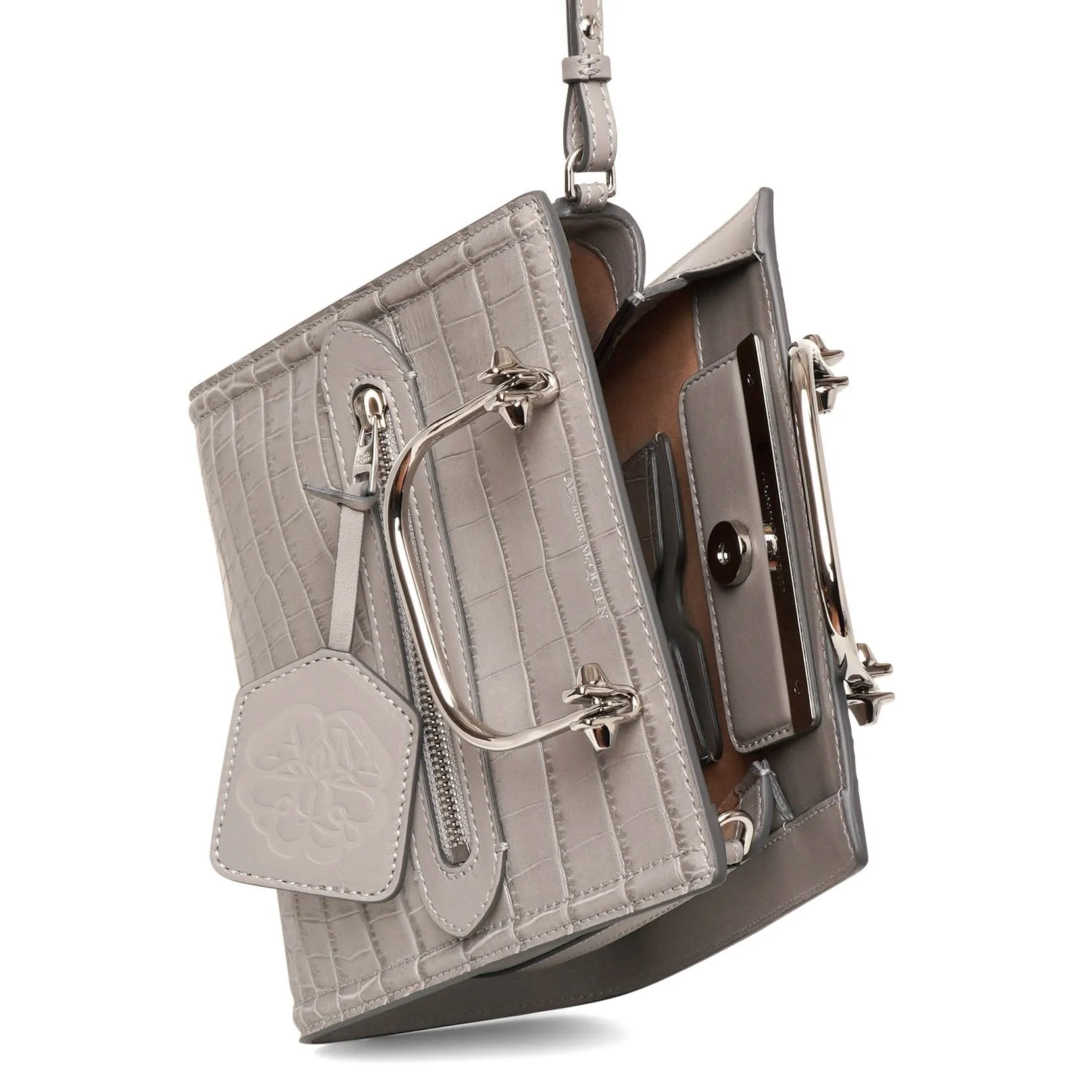 The Short Story grey embossed bag