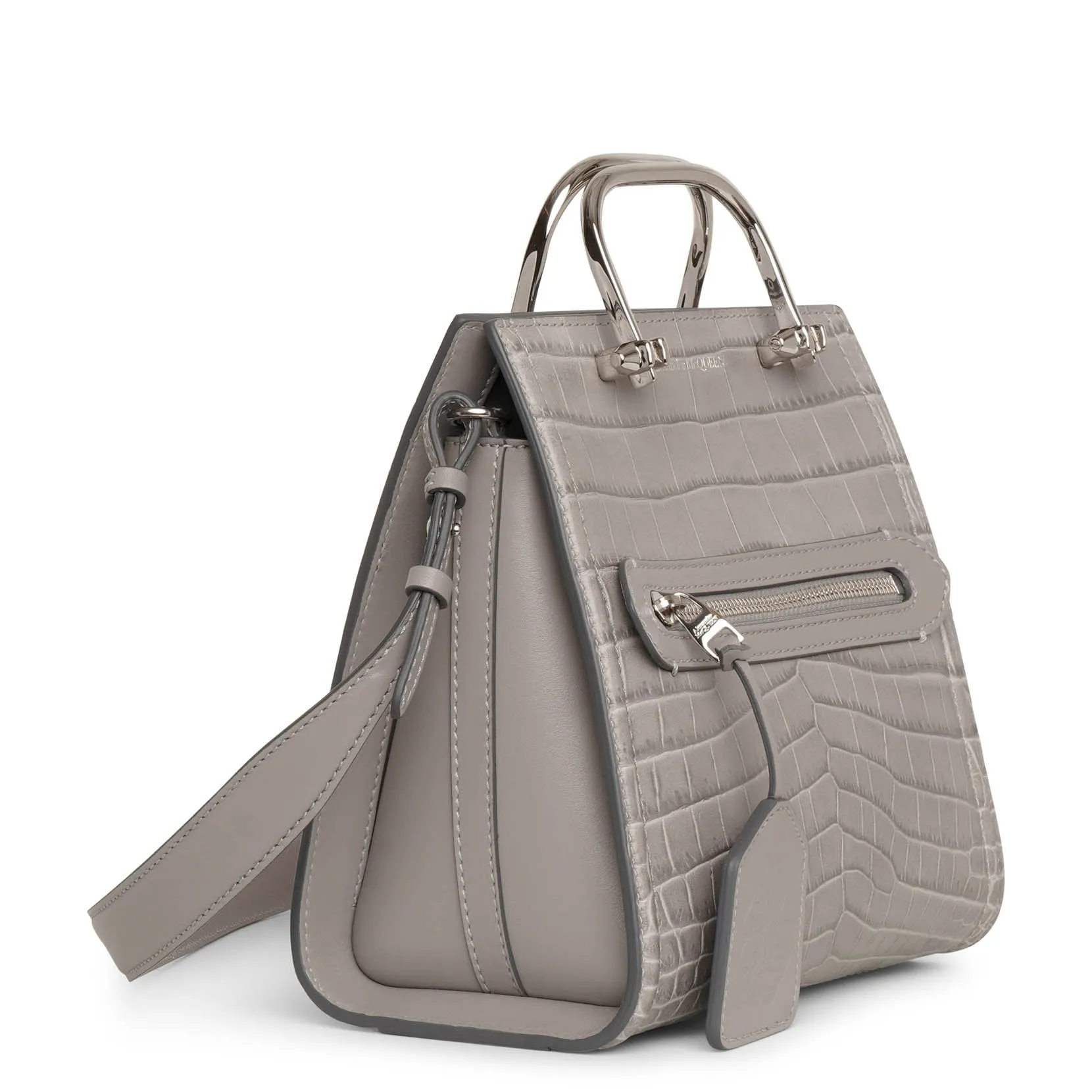 The Short Story grey embossed bag