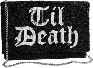 TIL DEATH Beaded Clutch Purse for Wedding Day for Bachelorette Party, Bridal Shower & Engagement Gifts for Bride