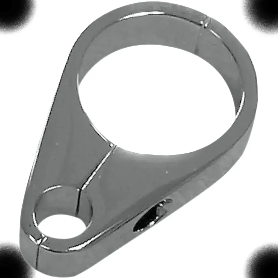 TM NEXDYNAMI Billet Clutch Cable Clamp Compatible with Drag Specialties 1.5' Chrome