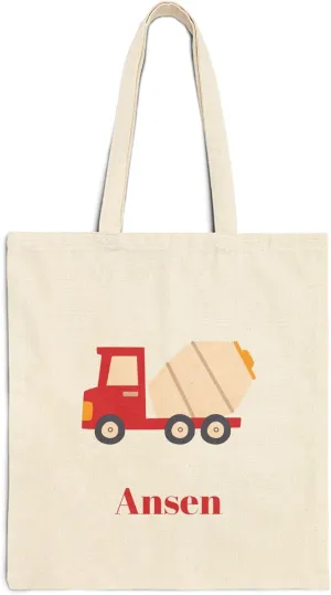 Toddler Tote, Cute Construction Tote For Kids, Vehicle Bag For Boys, Mom's Diaper Bag, Fire Truck Train Digger