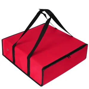 TOGETRUE Pizza Bag, Insulated Pizza Bags for Delivery Carry Hot, Large Pizza Food Delivery Bag for Doordash, Uber Eats, Pizza Warmer Bags for Personal Use, 20 x 20, (Red-black Edge), TTPZB001C