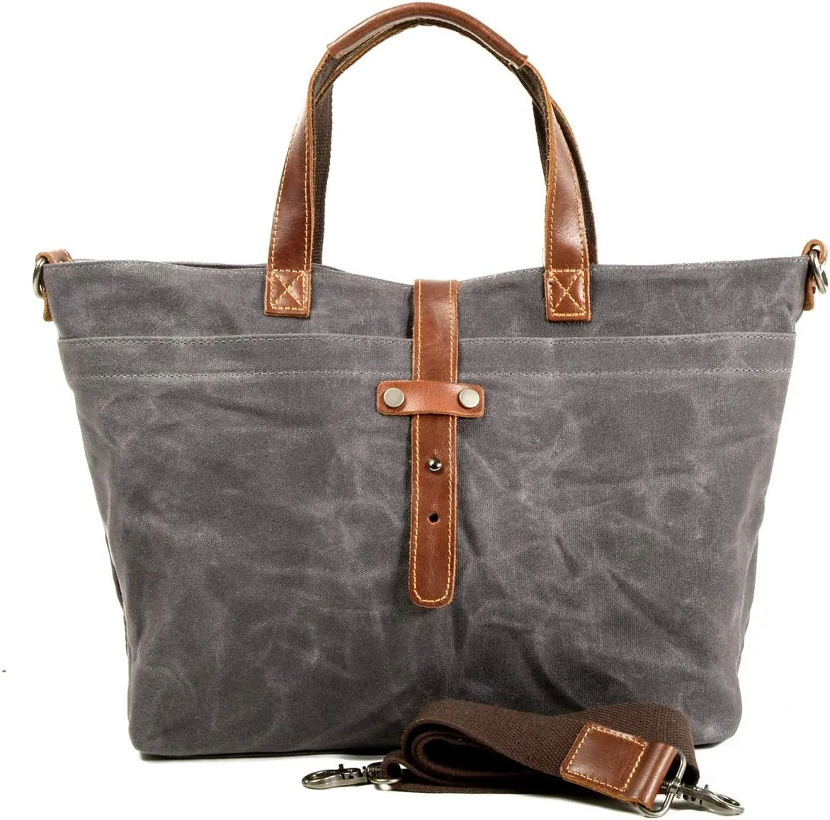 Tote Bag For Women Large Leather Canvas Work Shoulder Bag And Foldable Travel Purse Satchel Bags With Strap