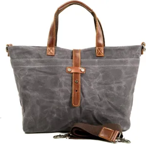 Tote Bag For Women Large Leather Canvas Work Shoulder Bag And Foldable Travel Purse Satchel Bags With Strap