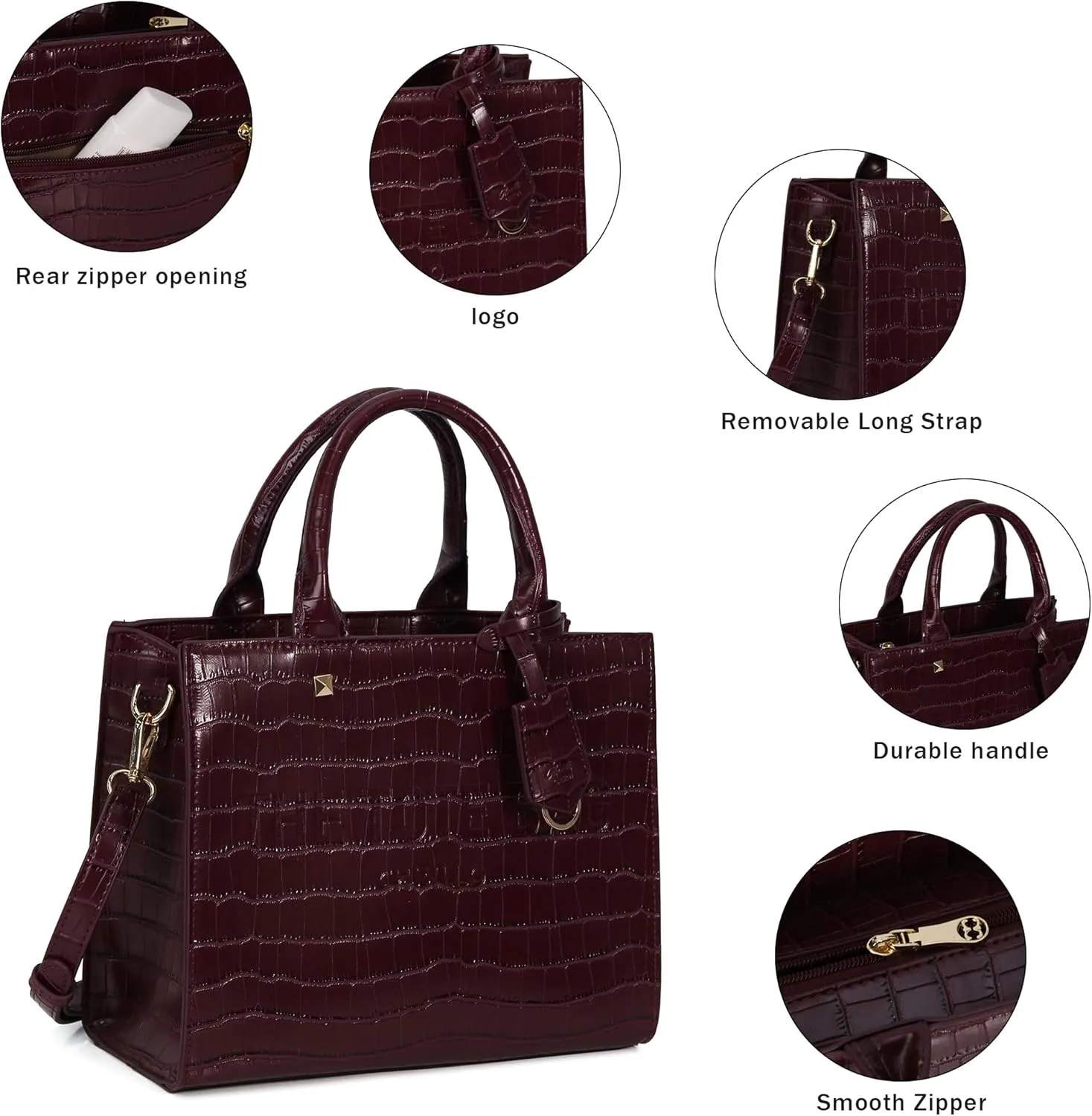 Tote Bag for Women, Top Handle Stachel Purse and Handbags with Shoulder Strap