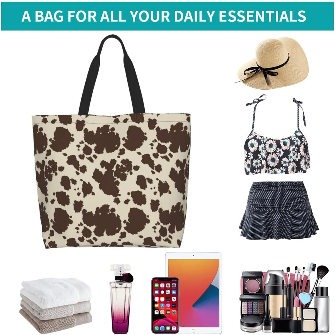 Tote Bag for Women,Large Beach Bag Reusable Grocery Bags Casual Shoulder Bag Handbags for Shopping Travel Work