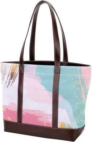 Tote Bag, Large Tote Bag, Tote Bag with Zipper, Modern Minimalist Black Gold Marble Pattern, Tote Bags Women