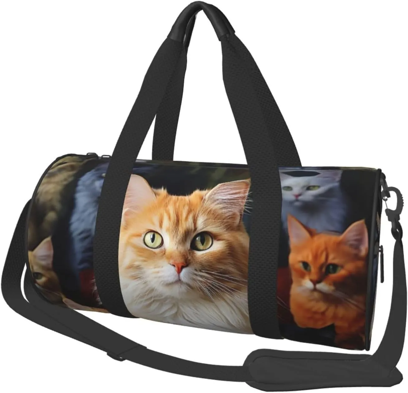Travel Duffel Bag Foldable Weekender Overnight Bag Cats Animal Sports Tote Gym Bag Large Capacity Lightweight Carry On Luggage Bag for Men Women