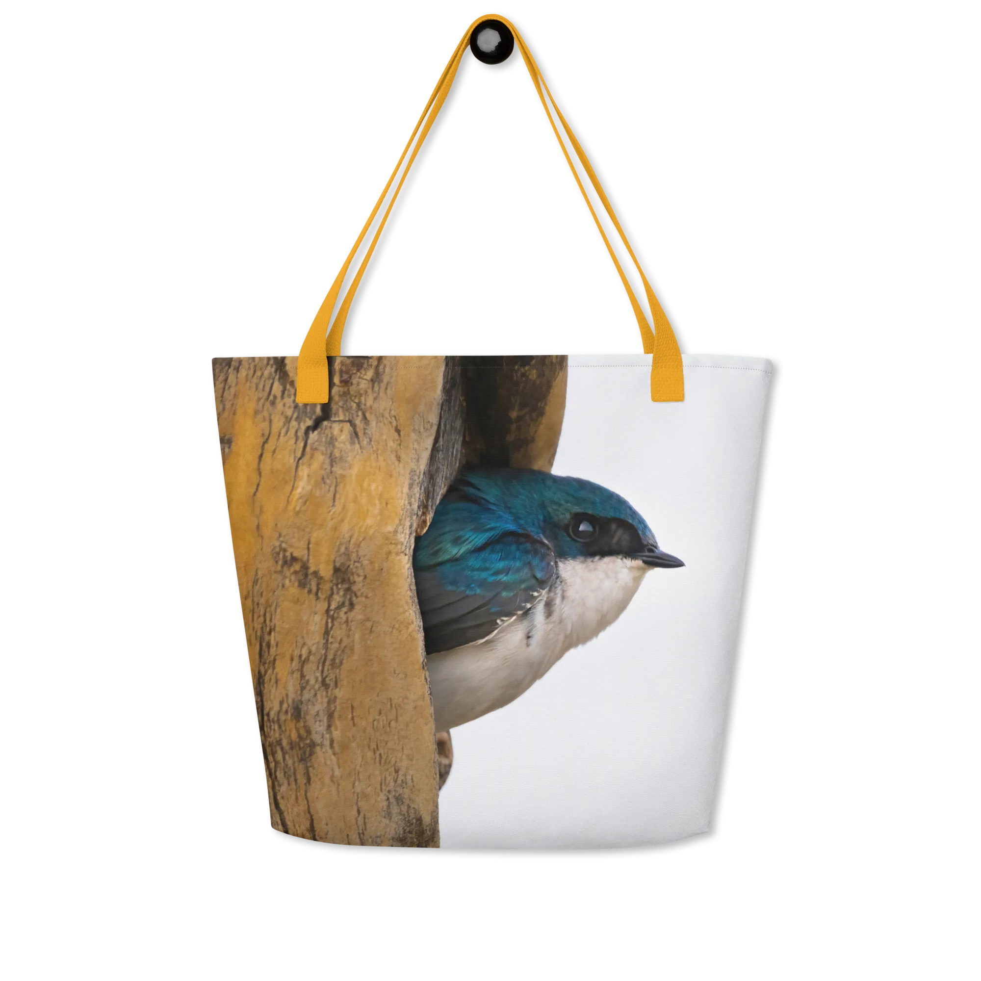 Tree Swallow All-Over Print Large Tote Bag
