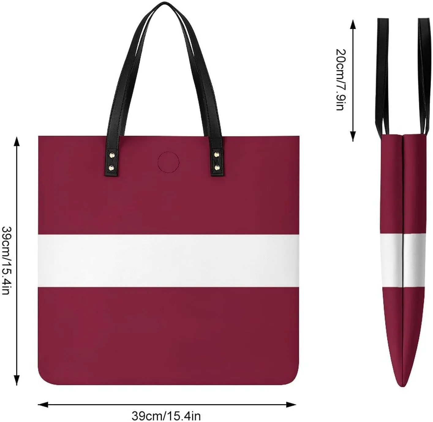 Trendy Lesotho Flag Women's Large Shoulder Bag Leather Tote for Work and Travel