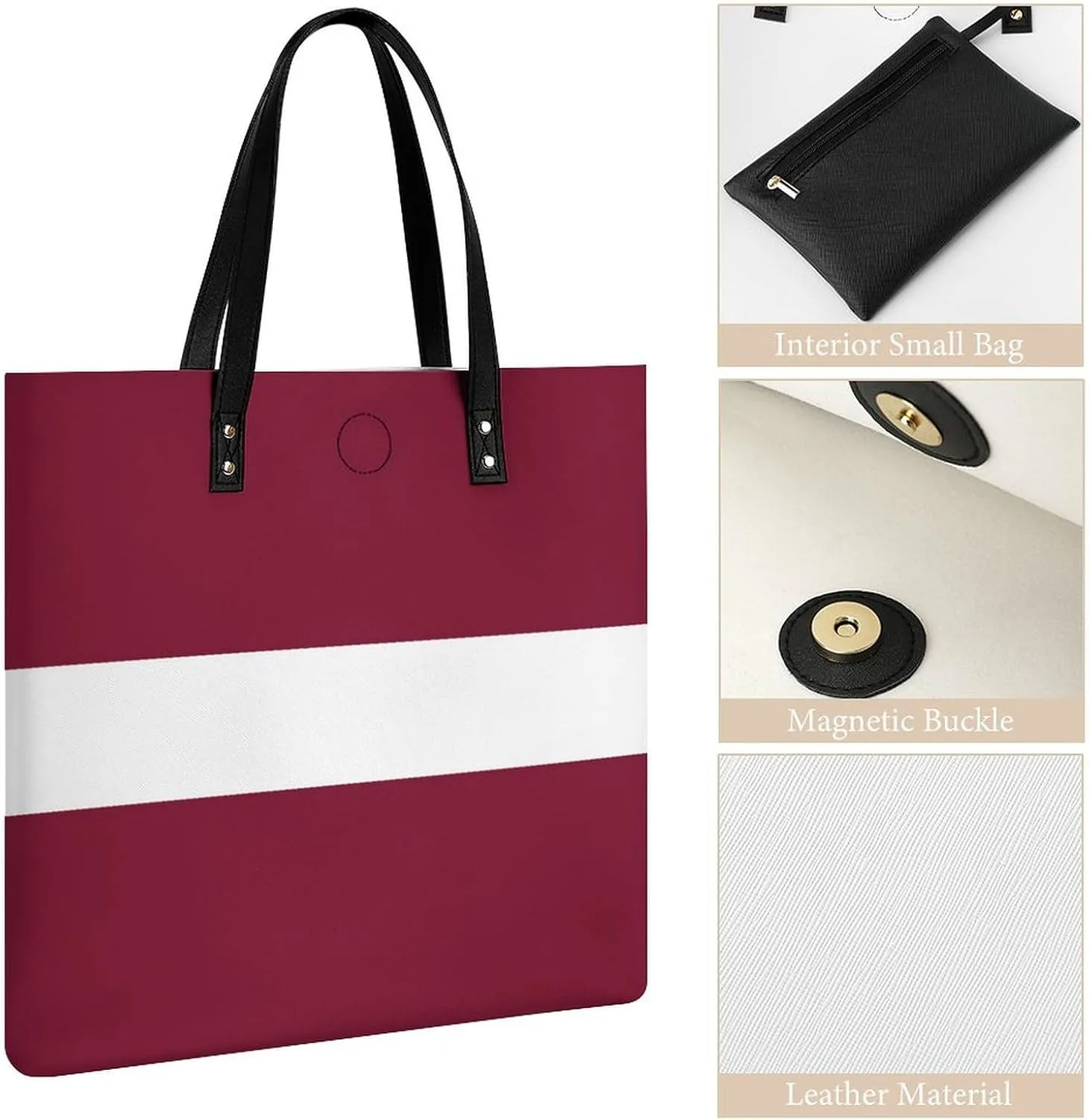 Trendy Lesotho Flag Women's Large Shoulder Bag Leather Tote for Work and Travel