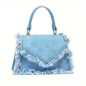 Trendy Y2K Denim Chain Crossbody Mini Handbag.