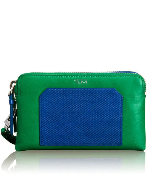TUMI Prism Double Zip Leather Phone Case