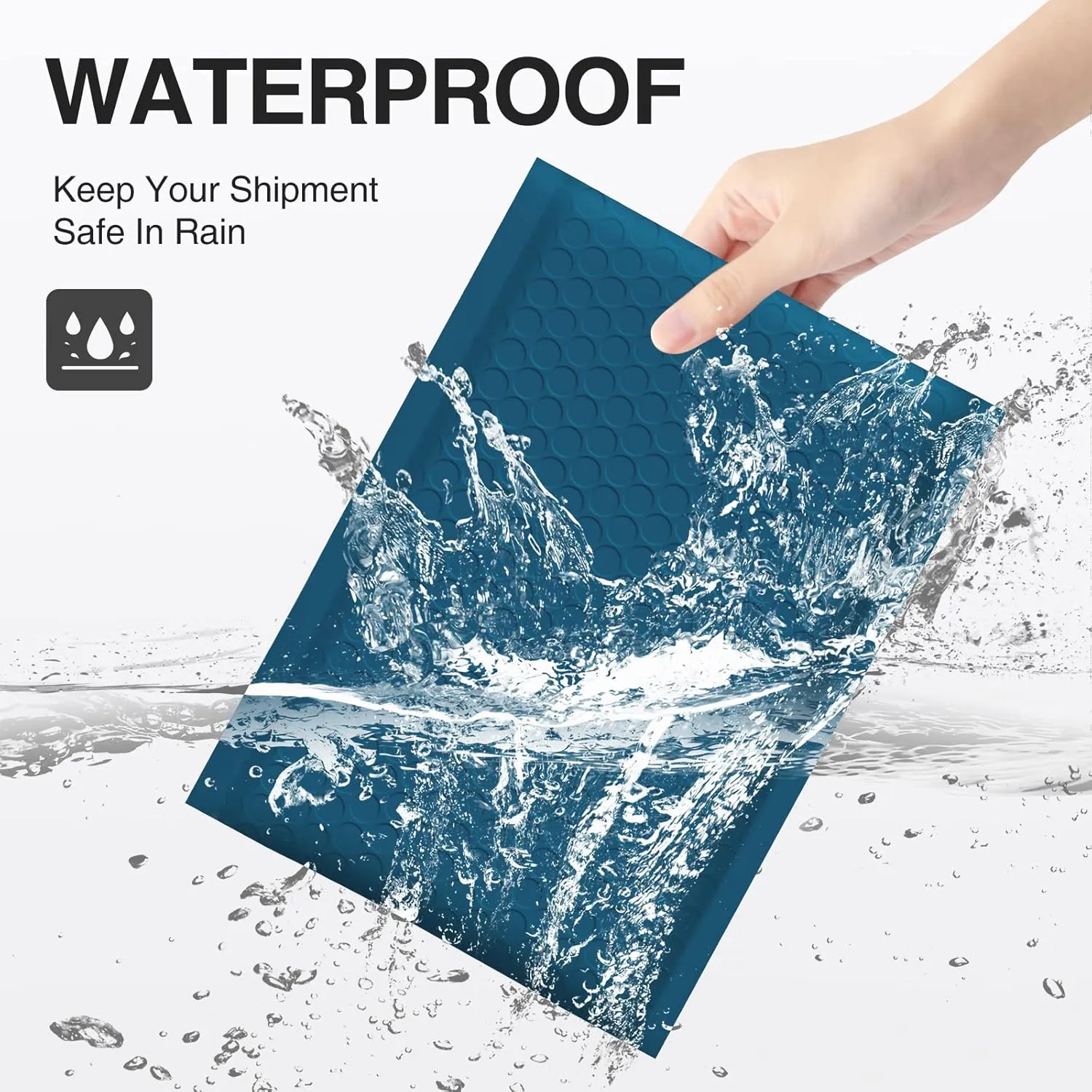 UCGOU Bubble Mailers 10.5x16 Inch Navy Blue 25 Pack Poly Padded Envelopes Large #5 Mailing Packages Opaque Packaging Postal Self Seal Adhesive Waterproof Boutique Shipping Bags for Clothes