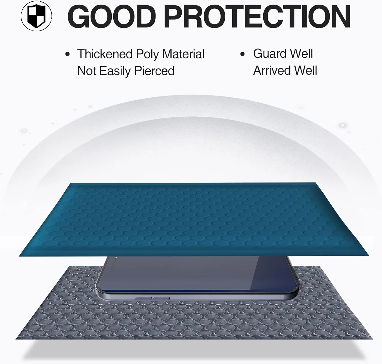 UCGOU Bubble Mailers 10.5x16 Inch Navy Blue 25 Pack Poly Padded Envelopes Large #5 Mailing Packages Opaque Packaging Postal Self Seal Adhesive Waterproof Boutique Shipping Bags for Clothes