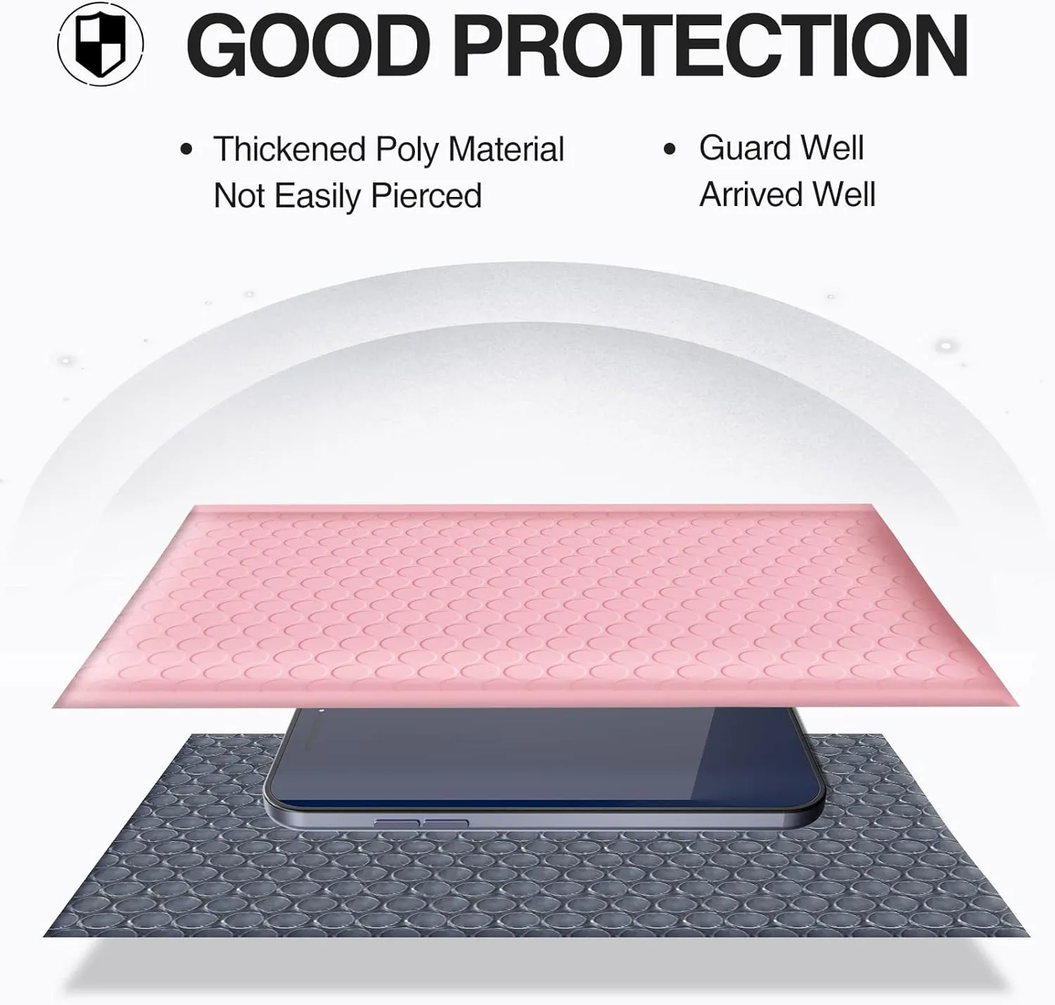 UCGOU Bubble Mailers 4x8 Inch Light Pink 50 Pack Poly Padded Envelopes Small Business Mailing Packages Opaque Self Seal Adhesive Waterproof Boutique Shipping Bags for Jewelry Makeup Supplies #000