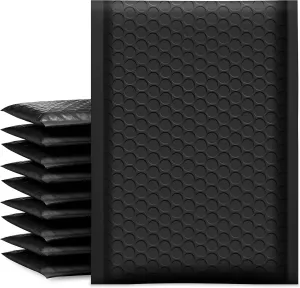 UCGOU Bubble Mailers 5x8.6 Inch Usable Size 5x7 Inch Black 50 Pack Padded Envelopes Small Business Mailing Packages Self Seal Adhesive Waterproof Boutique Shipping Bags for Jewelry Makeup Supplies
