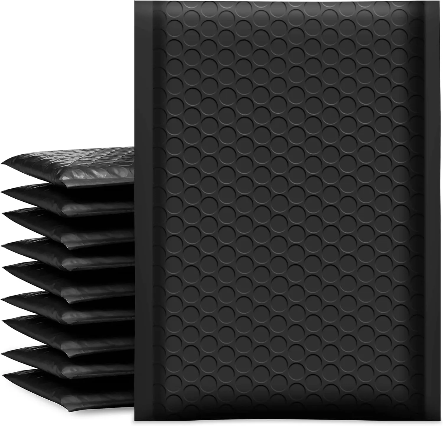 UCGOU Bubble Mailers 5x8.6 Inch Usable Size 5x7 Inch Black 50 Pack Padded Envelopes Small Business Mailing Packages Self Seal Adhesive Waterproof Boutique Shipping Bags for Jewelry Makeup Supplies
