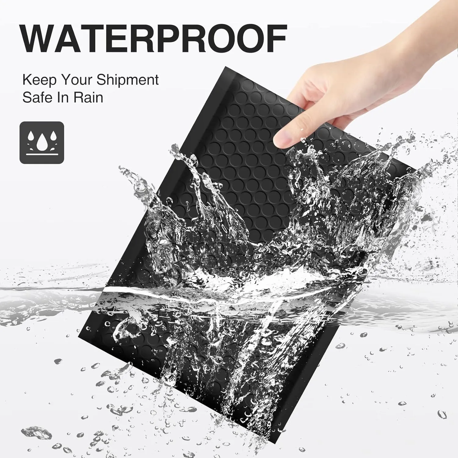 UCGOU Bubble Mailers 5x8.6 Inch Usable Size 5x7 Inch Black 50 Pack Padded Envelopes Small Business Mailing Packages Self Seal Adhesive Waterproof Boutique Shipping Bags for Jewelry Makeup Supplies