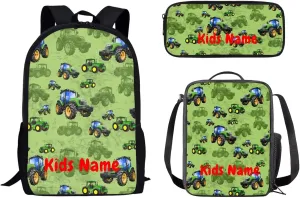 UNICEU Kids Backpacks for School Teen Galaxy Printed Boys Backpack Lunchbox Set