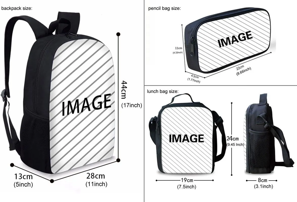 UNICEU Kids Backpacks for School Teen Galaxy Printed Boys Backpack Lunchbox Set