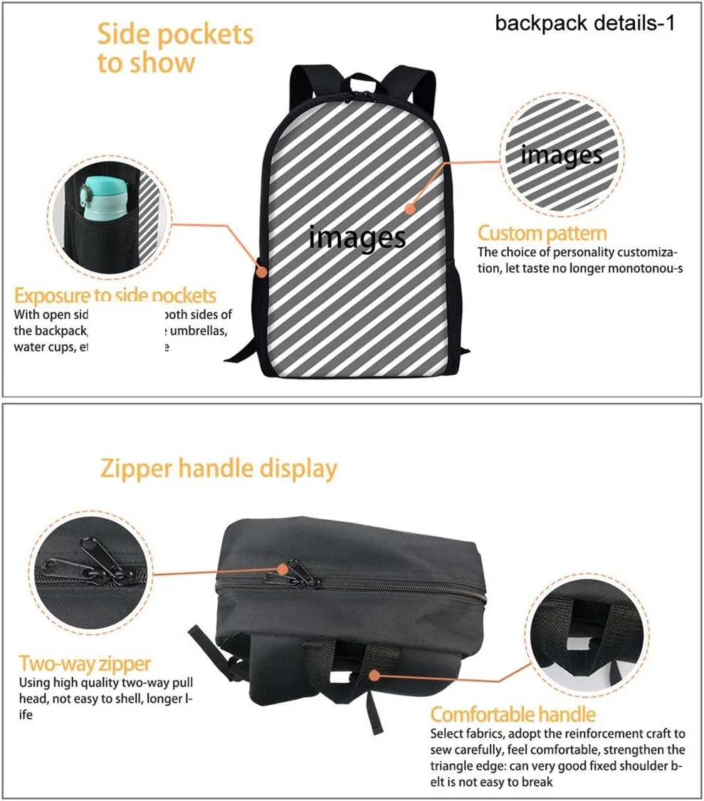 UNICEU Kids Backpacks for School Teen Galaxy Printed Boys Backpack Lunchbox Set