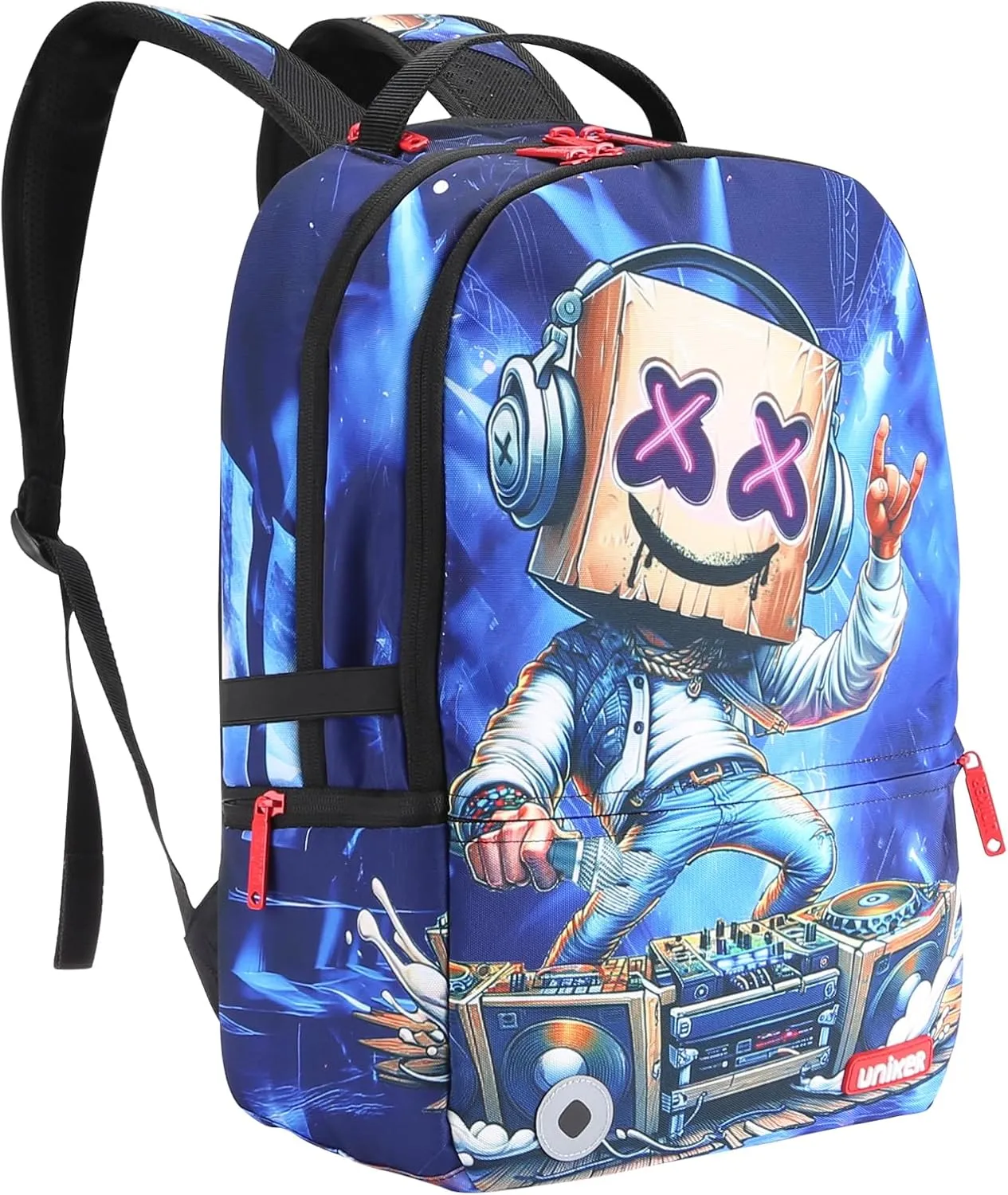 UNIKER Graffiti Backpack for School,Casual Daypack,Designer Laptop Backpack for 15.6 Inch Laptop