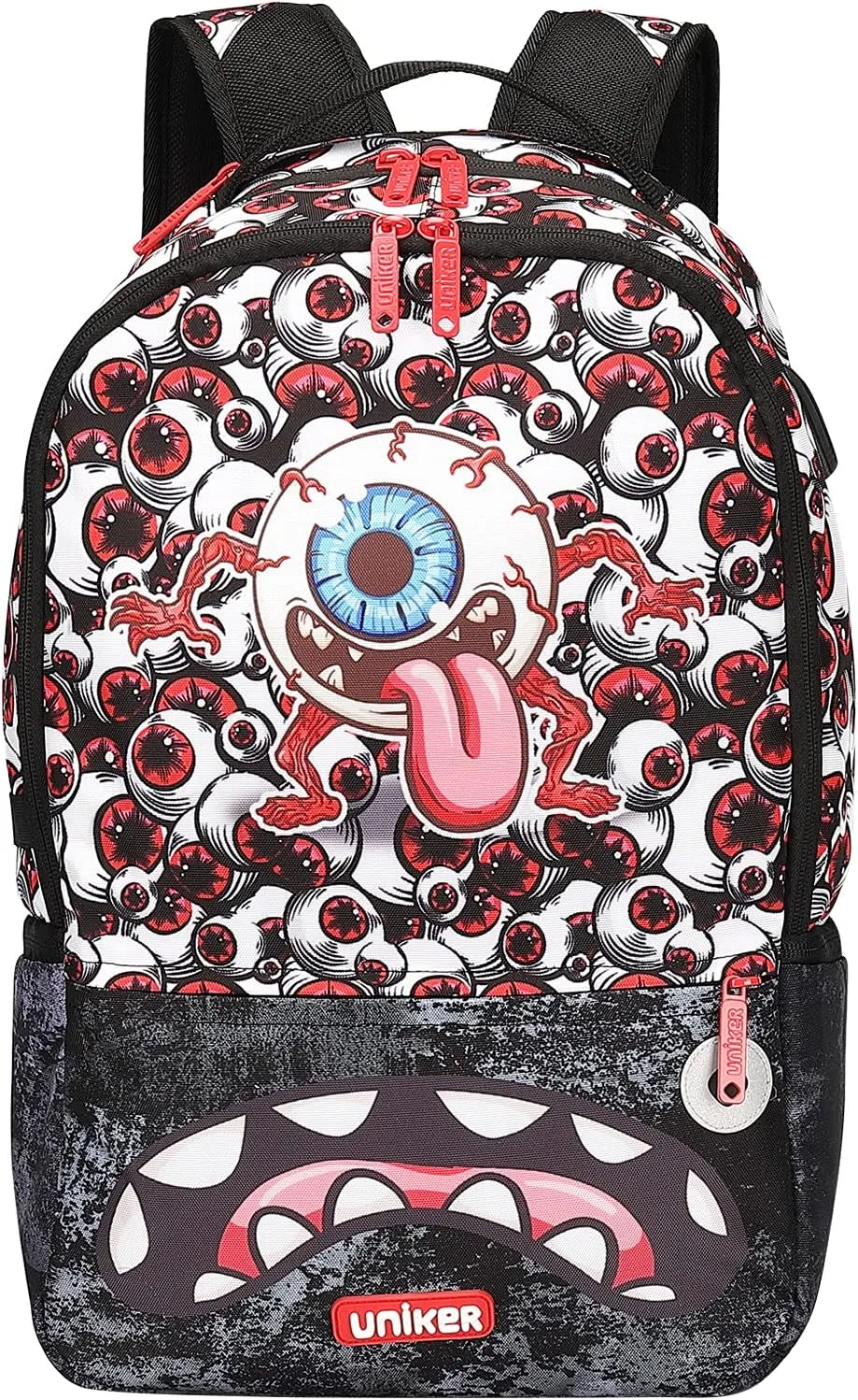 UNIKER Graffiti Backpack for School,Casual Daypack,Designer Laptop Backpack for 15.6 Inch Laptop