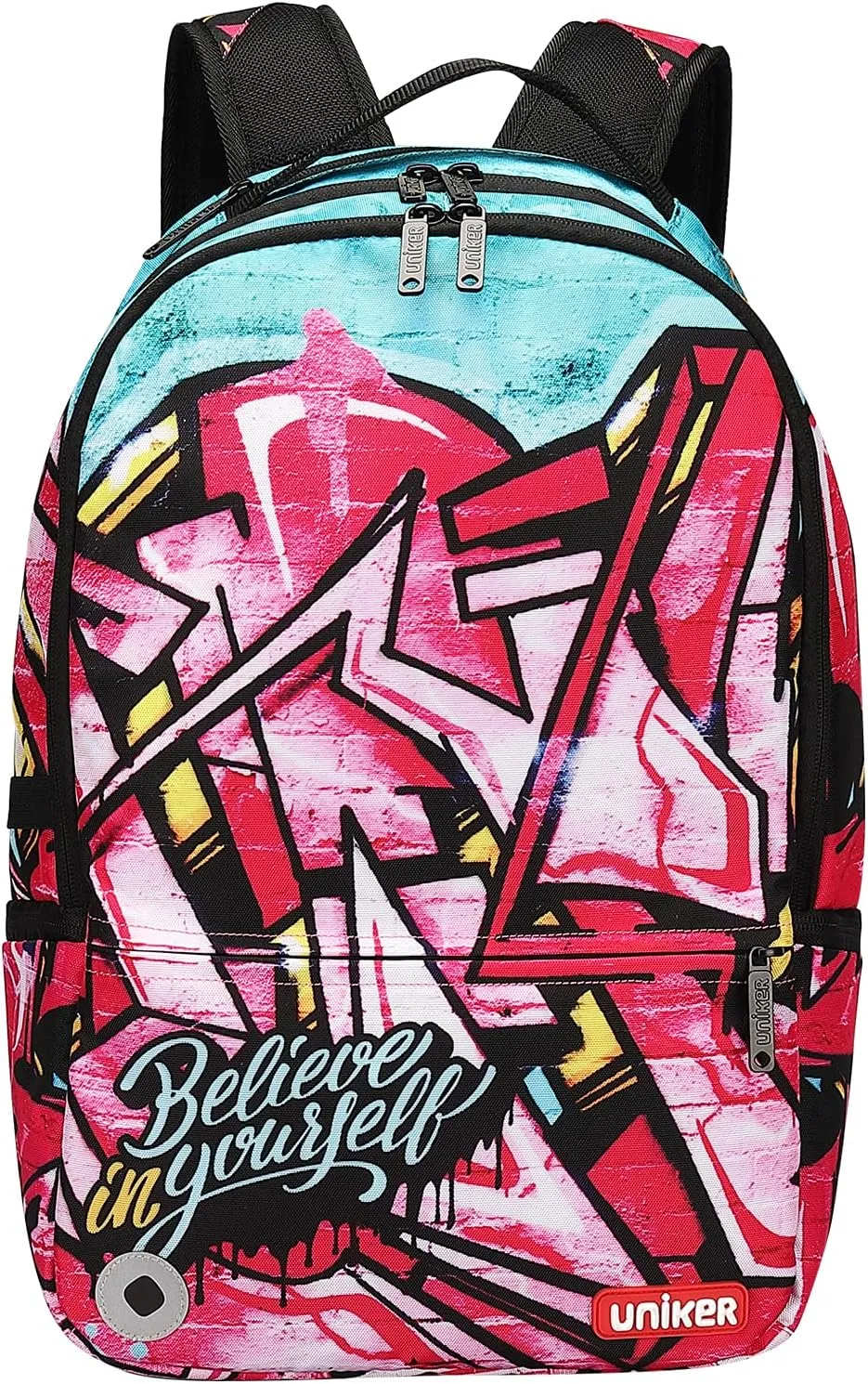 UNIKER Graffiti Backpack for School,Casual Daypack,Designer Laptop Backpack for 15.6 Inch Laptop