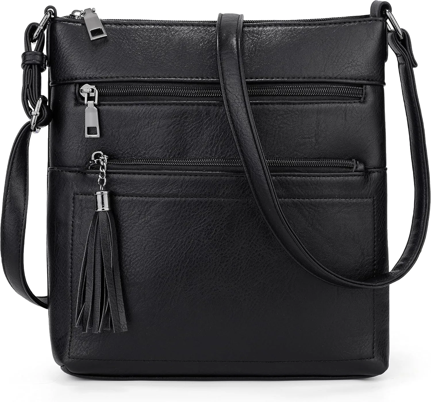 UTO Crossbody Bags for Women Trendy Leather Designer Cell Phone Multi Pocket Cross Body Purses Shoulder Handbag Ladies