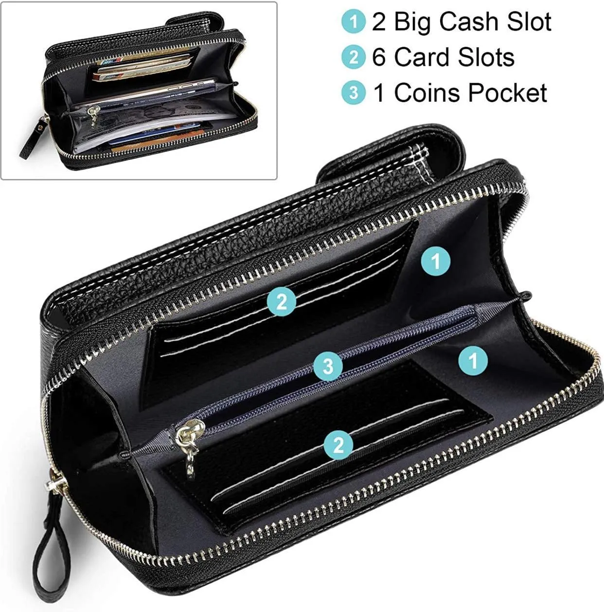 Valentoria Womens Crossbody Bag Cell phone Wallet Small Shoulder Purse Leather Card Handbag