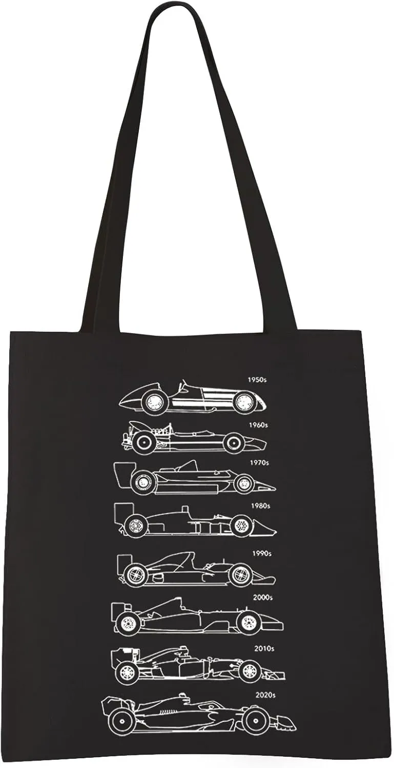 VAMSII For-ula 1 Tote Bag Evolution Of The Evolution 1 Car Gift Racing Race Car Fan Gift