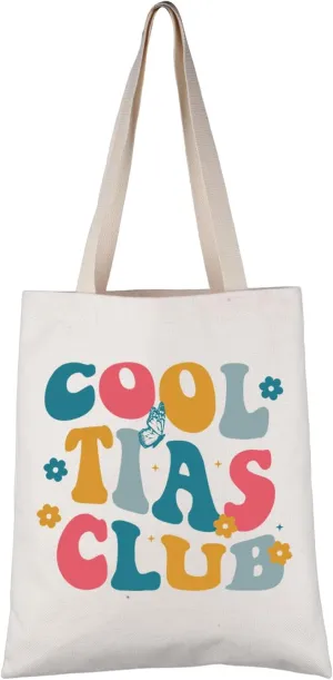 VAMSII Spanish Auntie Gift Cool Tias Club Tote Bag Tia Handbag New Aunt Gift